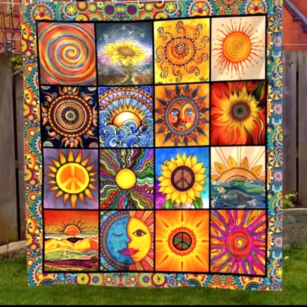Throw Blanket Bed Topper Mandala Hippie Blanket Bohemian style blankets Decor - Picture 5 of 9